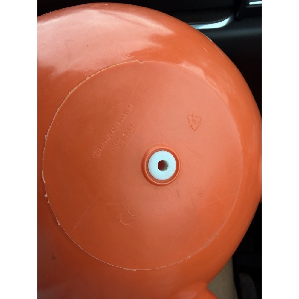 RODY ORANGE PONY HORSE VINTAGE 1984 LEDRA PLASTIC RUBBER BOUNCING MADE IN ITALY - Picture 8 of 8